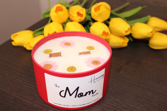 .The Mom/Mama Candle | 16oz |Lavender Vanilla | Wooden wick