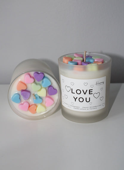 Valentines Day Candle | Cotton Wick